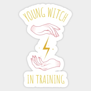 Young Witch in training Sticker